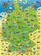 Ravensburger Puzzle per Bambini - Mappa Colorata della Germania - Puzzle da 200 pezzi per bambini dagli 8 anni in su Puzzle Naty Shop