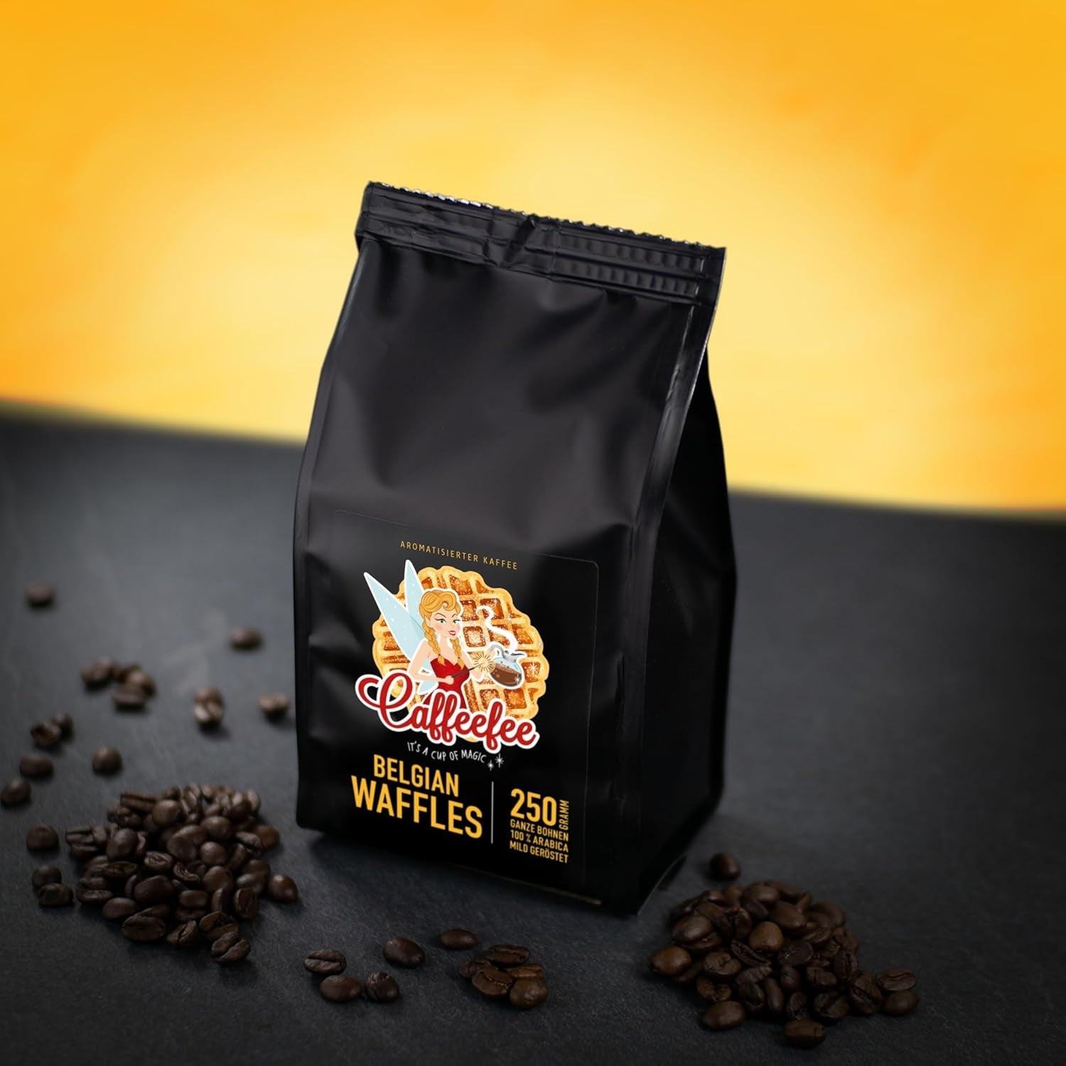 Caffeefee Waffles belgi Bohnen, 250 g, Röstkaffee aromatizzato