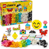 Scatola divertente creativa LEGO Classic, mattoncini colorati per giochi di ruolo fantasiosi, set da costruzione per principianti, giocattoli per ragazze e ragazzi a partire da 5 anni, modelli ricostruibili 11042 Set da costruzione Besuche den LEGO-Store Titolo predefinito