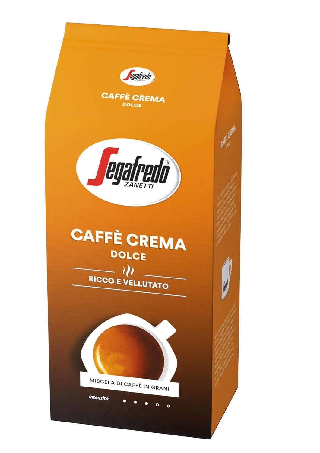 Segafredo Zanetti Caffè Crema Dolce - Chicchi interi (confezione da 1 kg) - Adatto per Caffè Crema - Chicchi di caffè dalla tostatura da leggera a media dal gusto delicato ed equilibrato (confezione da 2)