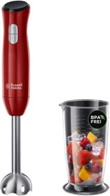 Russell Hobbs Miscelatore manuale [Handrührgerät] Desire Rot (5 Geschwindigkeitsstufen+Turbofunktion, 2 Spülmaschinengeeignete Rührbesen & Knethaken, Auswurftaste, Aufrechte Parkposition) Handrührer 24670-56 Bucatarie Naty Shop Single Desire Robot da cucina