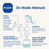 Tiralatte elettrico e manuale MAM 2 in 1, estrazione diretta dal biberon o contenitore di conservazione, stimolazione ed estrazione, display digitale Accessori Alimentazione e Allattamento Bebe Naty Shop