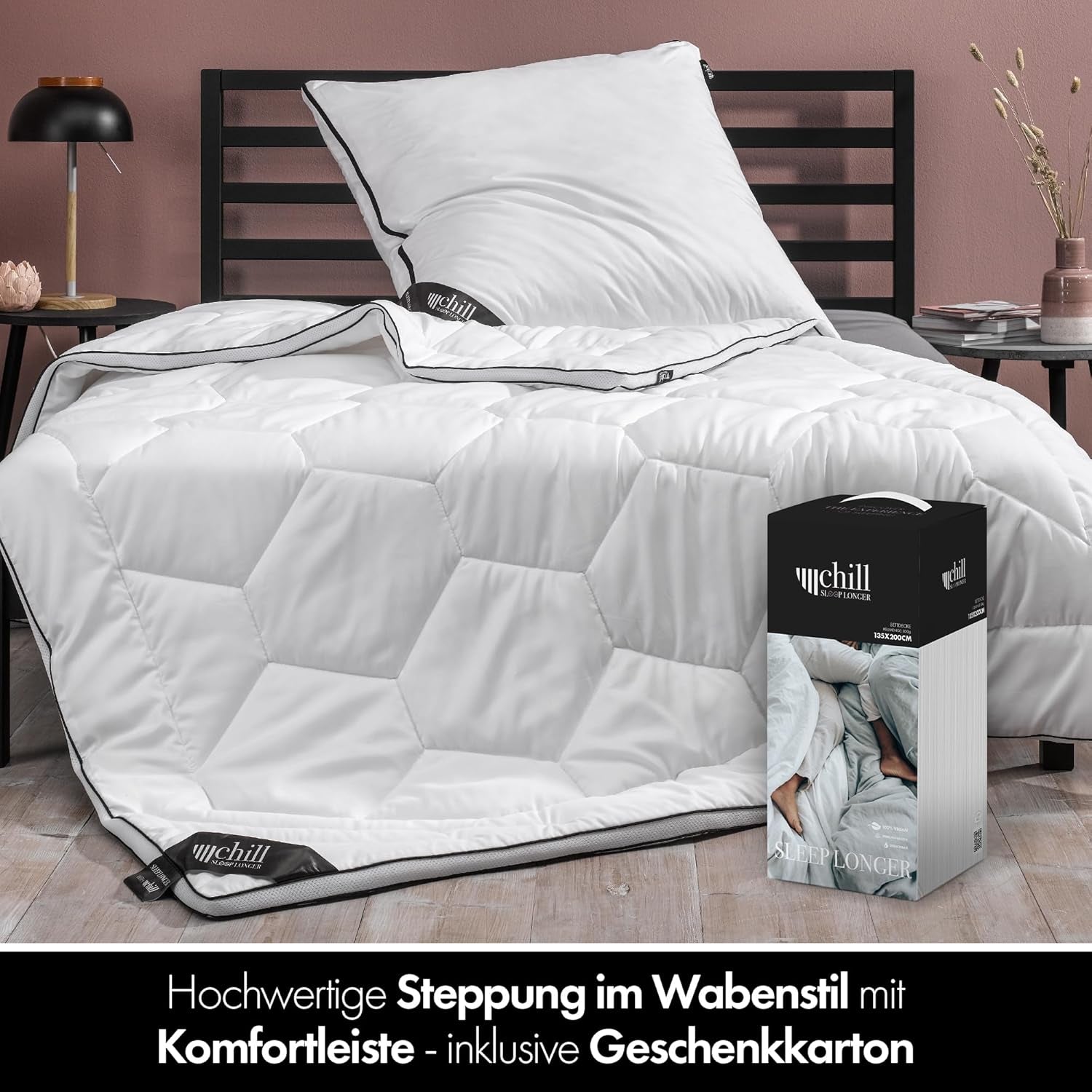 Trapunta 4 Stagioni 135X200- Trapunta 2 in 1 Tutte le Stagioni 135X200 - Trapunta Traspirante, Lavabile e Vegana - Trapunta Duo con Fascia Comfort per Dormire - Imbottitura 500G e 700G Trapunte e Trapunte Naty Shop