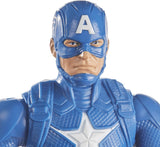 Marvel Avengers Titan Hero Series Blast Gear Captain America Action Figure Giocattolo grande da 30 cm per 4+ anni Action Figure blu Naty Shop
