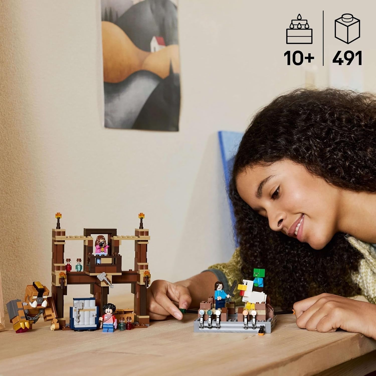 LEGO Minecraft Maniero nella foresta con ring da boxe - Set da gioco con zombi e Oberborst - Giocattolo da costruzione interattivo con attrezzatura e binari - Regalo per ragazzi e ragazze 10+ - 21272 Set da costruzione Besuche den LEGO-Store
