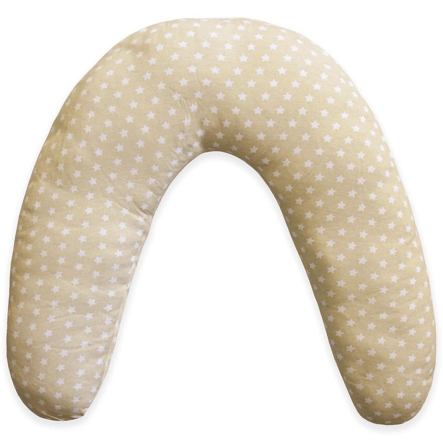 Cuscino allattamento per neonati, XL, fodera 100% cotone, sfoderabile e lavabile, imbottitura in poliestere, motivo stella Accessori Alimentazione e Allattamento Bebe Naty Shop Beige XL