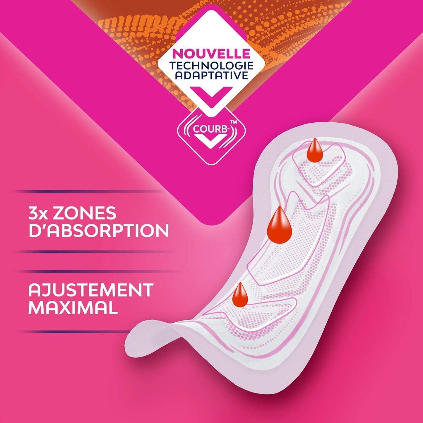 Assorbenti igienici ultra regolari - Flusso moderato - 32 salviette in sacchetti singoli