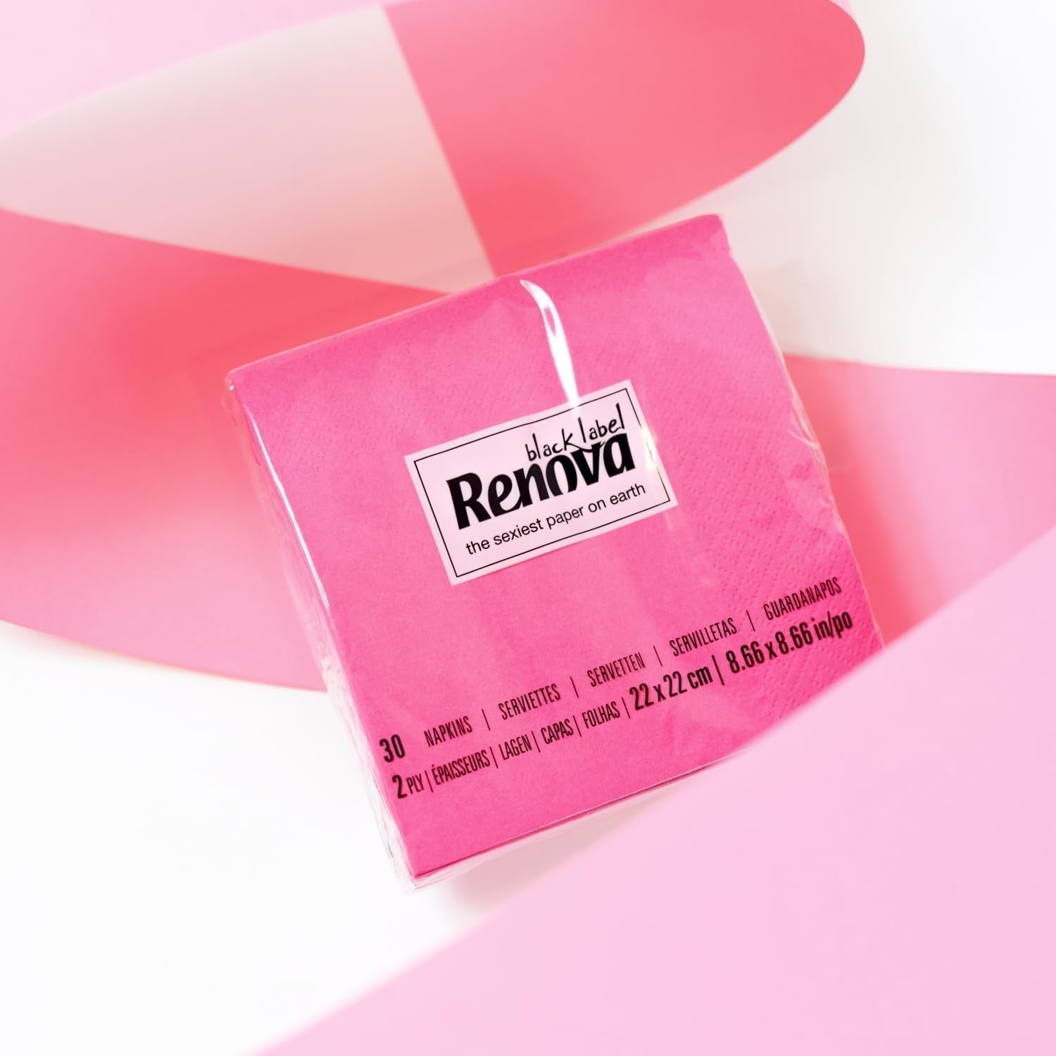Tovaglioli da cocktail Renova, fucsia, 30 tovaglioli