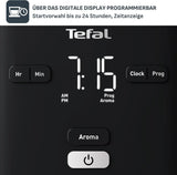 Macchina per caffè espresso Tefal Smart'n Light con timer, Macchina per caffè espresso con filtro programmabile 1,25 L, Funzione Aroma per un aroma intenso, Funzione Mantieni caldo, Antigoccia e Facile da pulire, Nero