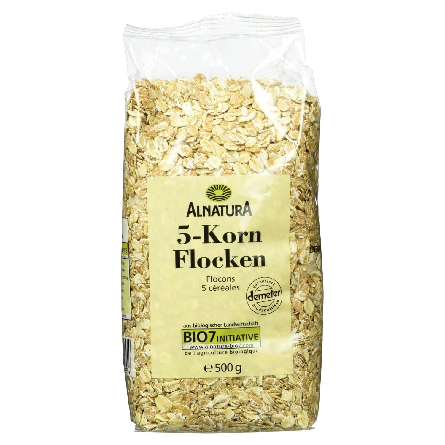 Fiocchi biologici da 5 cereali, 500 g