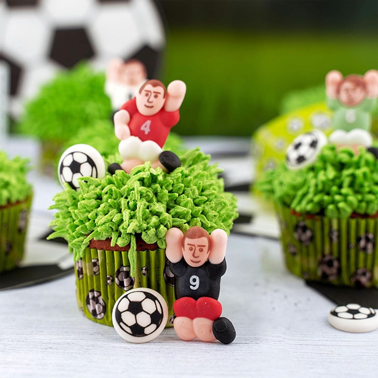 Günthart Backdecor 12 Giocatori e palloni da calcio in zucchero, 21 grammi Naty Shop