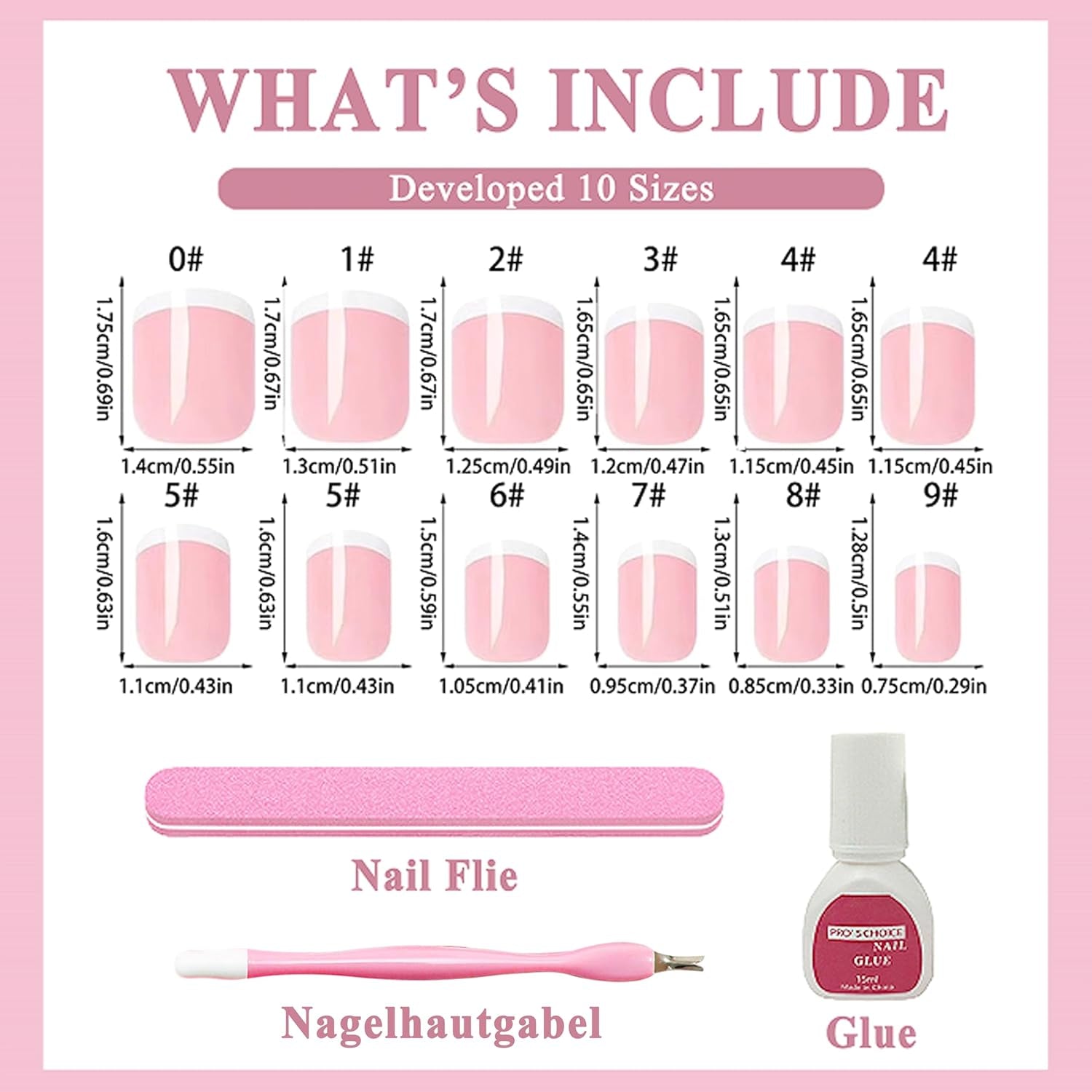 240 set di unghie finte corte francesi, unghie artificiali quadrate, colla sulle unghie, punte per unghie acriliche, unghie finte per donne, nail art fai da te