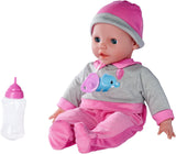 Simba 105140066 - Laura Interactive, bambola dal corpo morbido con occhi assonnati, balbetta quando si muove, beve dalla bottiglia e dorme, 40 cm, bambola da 2 anni Naty Shop Dolls