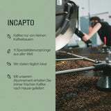 Incapto Ganze Entkofeinierte Kaffeebohnen | Ohne Chemikalien | Mischung aus 100% Arabica-Kaffee aus Brasilien | Ungemahlen Espresso Bohnen | Caffè svizzero decaffeinato all'acqua, confezione da 500 g