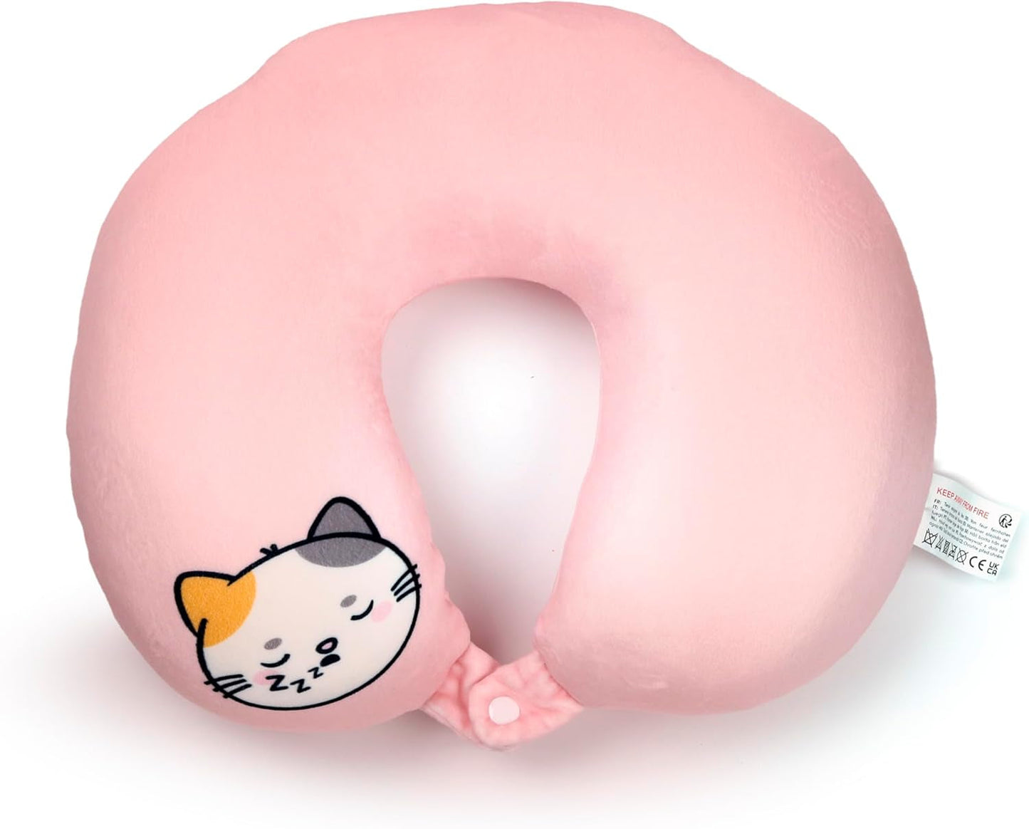Puckator Swapseazzz Peluche Cuscino da Viaggio 2 in 1 Lola La Gatta Bianco Cuscini da Viaggio Standard Naty Shop