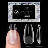 Modelones Nail Tips 510 pezzi - Set di punte per unghie a copertura totale, Set di punte in gel, Punte per unghie in resina PMMA pre-lucidante, Unghie artificiali per colla su nail art fai da te, Squoval corto