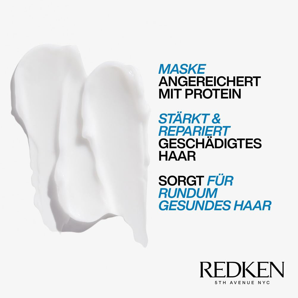 Redken Intensive Hair Mask per tutti i capelli danneggiati Ripara e rigenera Anti-Rottura Extreme Strength Builder Plus Mask 1 x 250 ml Naty Shop Hair Mask