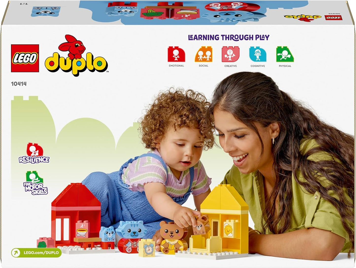 LEGO DUPLO Routine quotidiane: mangiare e andare a dormire, giocattolo didattico per incoraggiare lo sviluppo sociale ed emotivo, con 4 personaggi di animali, regalo per bambini a partire da 18 mesi 10414 Set da costruzione Besuche den LEGO-Store