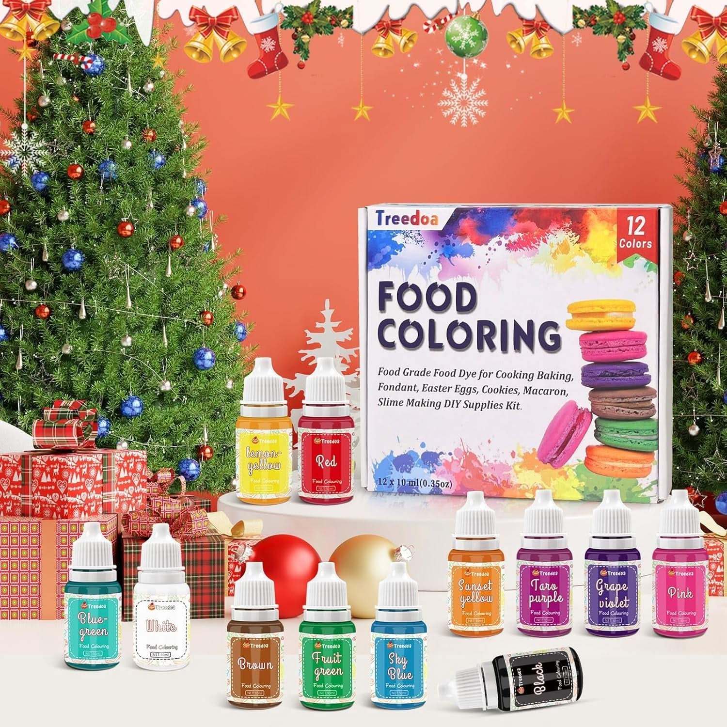 Set 12 coloranti alimentari liquidi, 10 ml Naty Shop