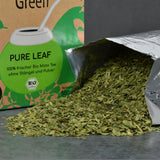 Delicatino - PURE LEAF verde naturale 500G, yerba mate biologica senza stelo, fresca e senza fumo, coltivata biologicamente, confezionata sottovuoto per la massima freschezza