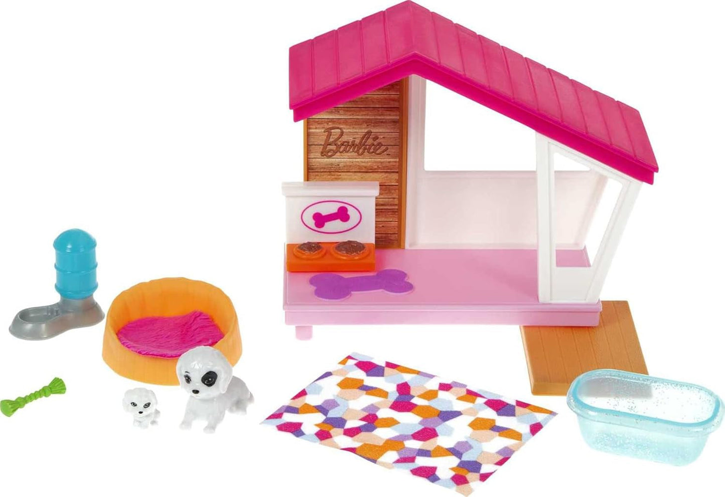 Barbie GRG78 - Mini Playset con 2 Cani, Cuccia e Accessori, Regalo per Bambini 3-7 Anni Naty Shop Dolls Titolo predefinito