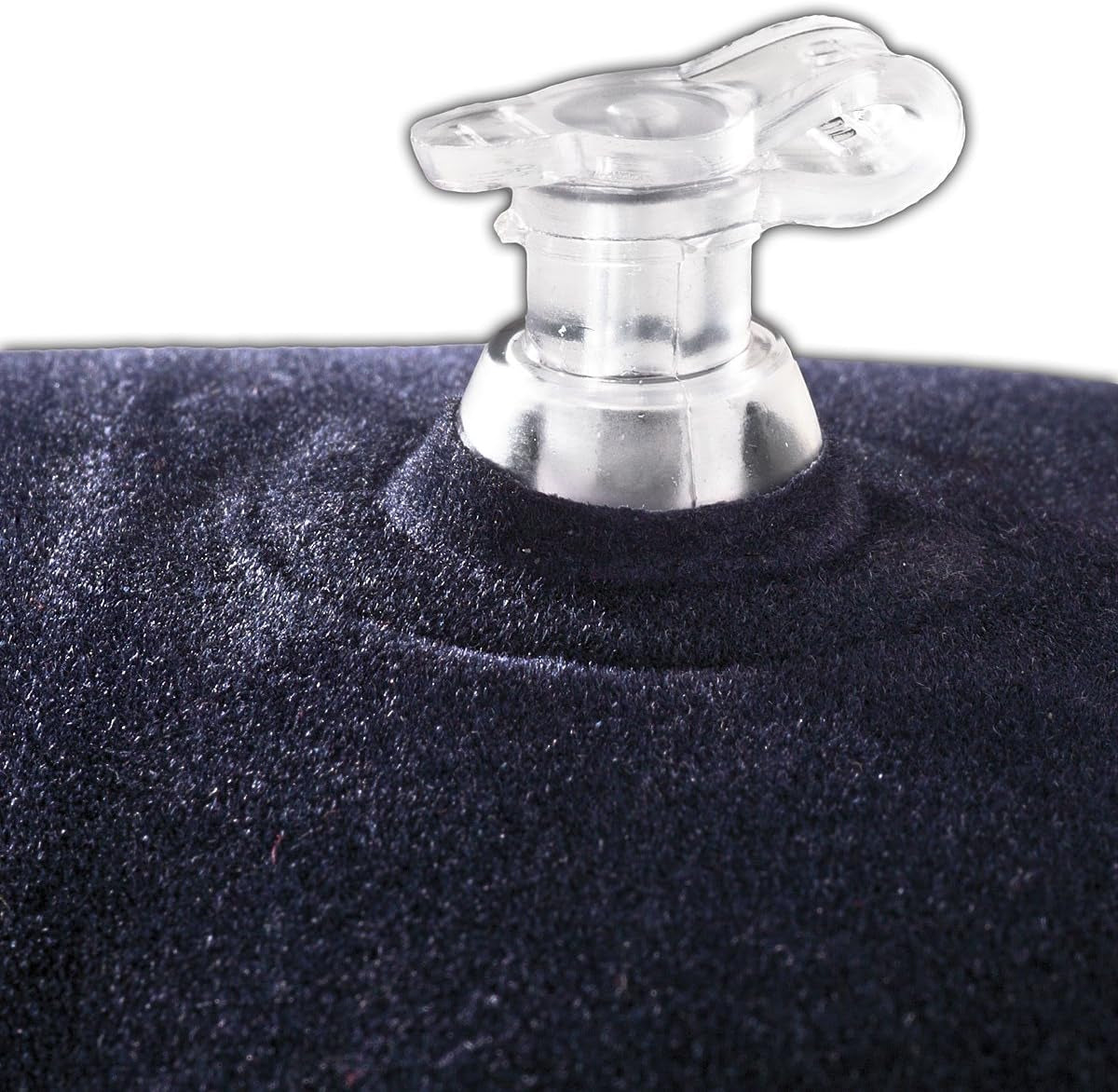 Cuscino per il collo gonfiabile con fessura nera Cuscino per il collo BCR3631 Cuscini da viaggio blu Naty Shop