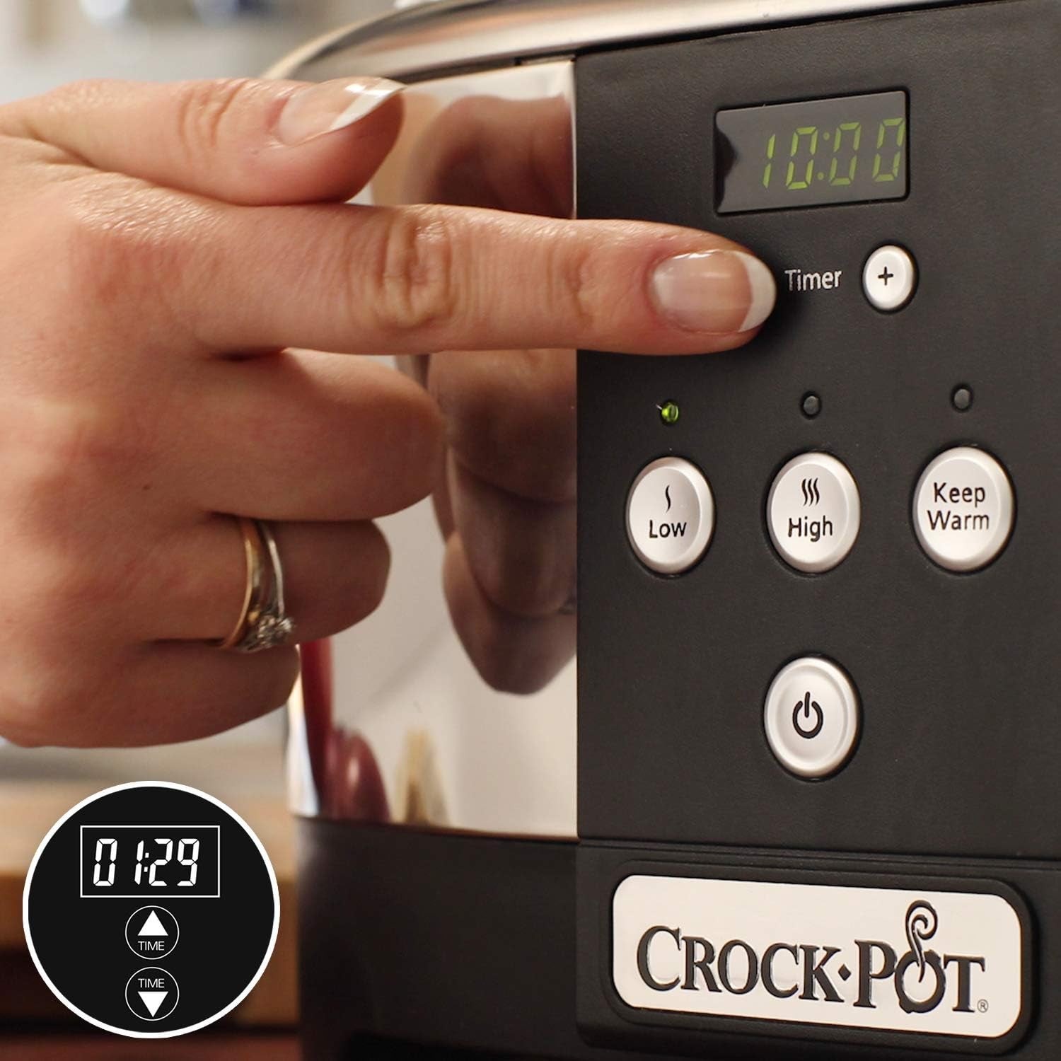Crockpot, Slow Cooker elettronico, 5,7 L (5-6 persone) Slow Cooker Naty Shop
