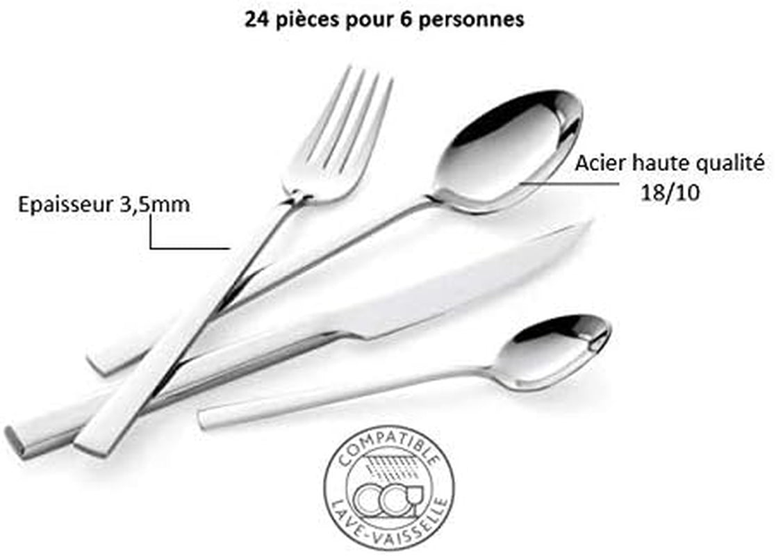 Servizio posate Giada per 6 persone, 24 pezzi Kitchen Naty Shop