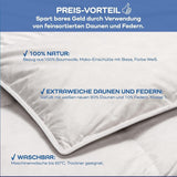 Trapunta comfort, (90 piumini / 10 piume), bianca, 155 X 220 Cm Trapunte e trapunte Naty Shop