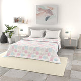 Biancheria da letto italiana basic trapunta estiva, microfibra stampata, 250X240Cm, copriletti e trapunte a cerchio Naty Shop Molecule 250X240Cm