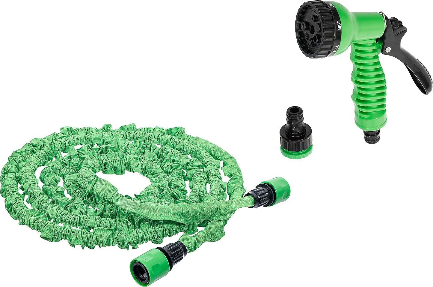 BGS fai da te 70903 | Tubo dell'acqua | Tessile | Flessibile | con doccia da giardino a 7 funzioni | 3-10 minuti