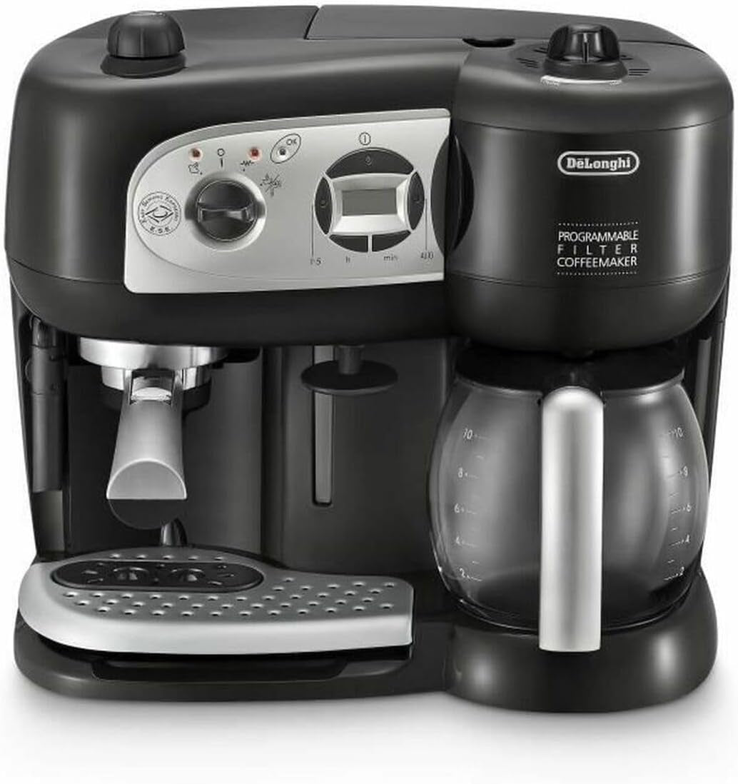 De'Longhi BCO264.1 Macchina per caffè espresso e caffè in uno, con pompa, nero, 38 x 24 x 35 cm