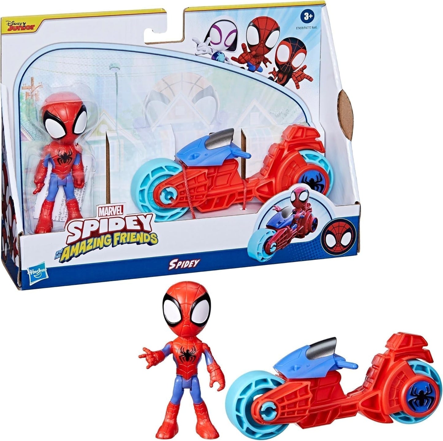 SPIDEY e I SUOI FANTASTICI AMICI Marvel Spidey Motocicletta Giocattolo per Ragazzi e Ragazze dai 3 Anni in su Action Figure Naty Shop