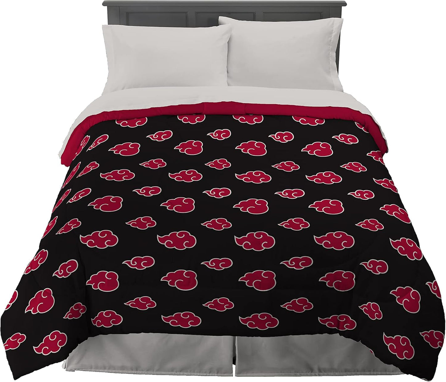Franco Naruto Anime Akatsuki Modello Morbida Biancheria da Letto in Microfibra Piumino Queen, (Prodotto Ufficiale Naruto) Piumini e Trapunte Naty Shop Naruto Queen