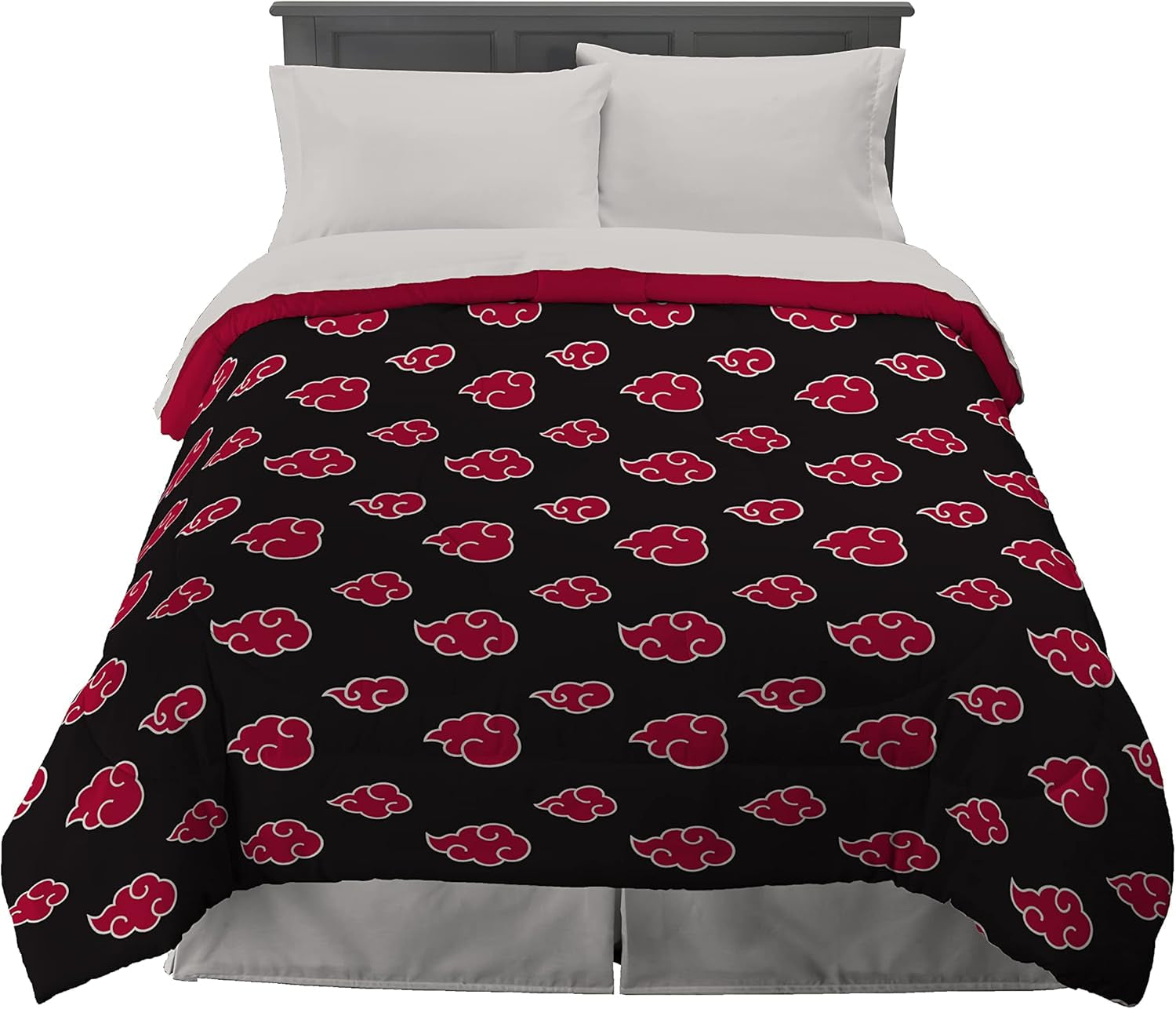 Franco Naruto Anime Akatsuki Modello Morbida Biancheria da Letto in Microfibra Piumino Queen, (Prodotto Ufficiale Naruto) Piumini e Trapunte Naty Shop Naruto Queen