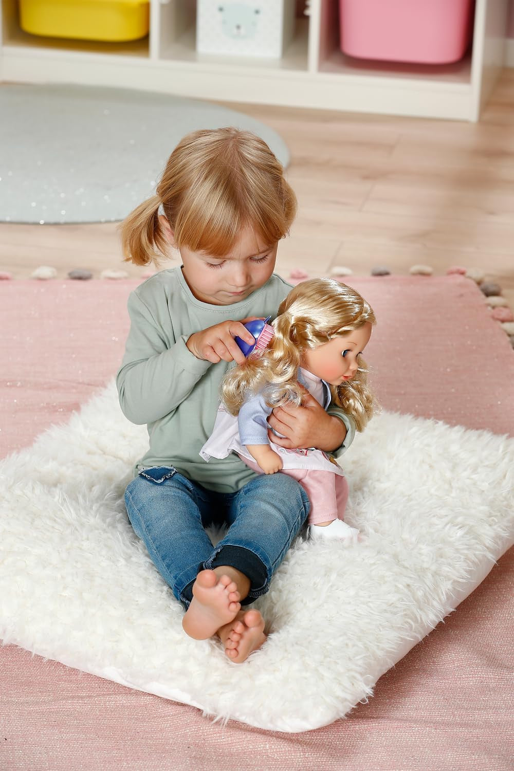 BABY nata Sophia Rose - bambola morbida da 36 cm - Bambola con capelli biondi di alta qualità e occhi assonnati - Adatta a bambini da 1 anno