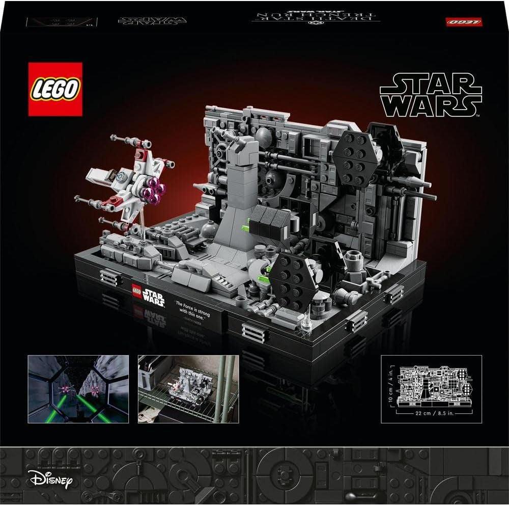 LEGO Star Wars 75329 Set diorama della corsa alla trincea della Morte Nera, kit modello X-Wing per adulti di Luke Skywalker, gadget per i fan di Una nuova speranza, decorazione della stanza, set da costruzione regalo Besuche den LEGO-Store