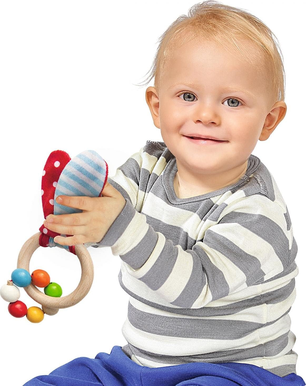 Eichhorn 100017045 - Set regalo/inizia bebè con maracas, giocattolo con suono e giocattolo con motivo coniglio, 3 pezzi, a partire da 3 mesi Giocattoli Bebe Naty Shop