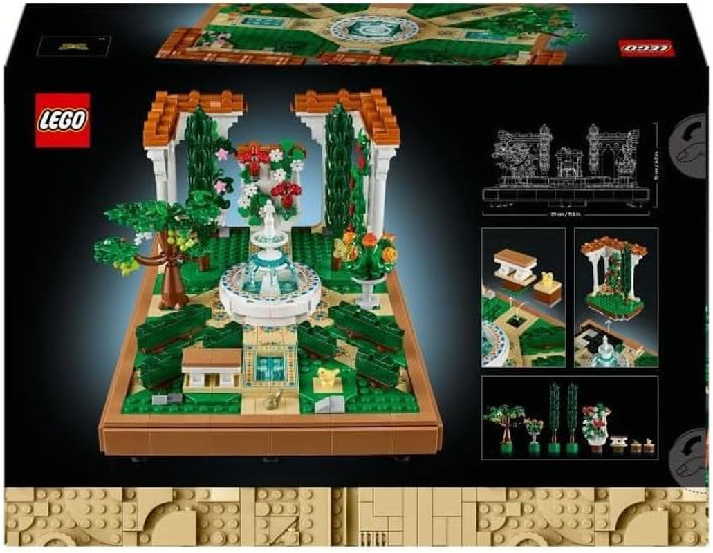 LEGO Icons Fountain Garden - Set da costruzione in miniatura per adulti con foglie, cipressi, alberi, viti, fiori - Idea regalo di compleanno creativa, regalo di inaugurazione della casa per donne, uomini - 10359 Set da costruzione Beuche den LEGO-Store