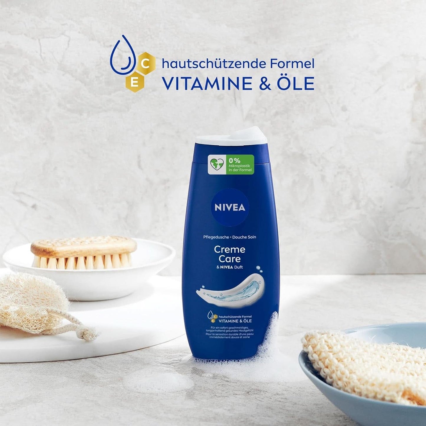 NIVEA Creme Care, gel doccia con vitamine e oli essenziali, 250 ml Doccia e bagno Naty Shop