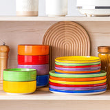 Servizio Piatti 6 Persone Vancasso Bonita Servizio Piatti In Gres 18 Pezzi Set Ciotole E Piatti Servizio Rotondo Combinazione Di 6 Piatti Piani Piatti Da Insalata E Ciotole Ciascuno