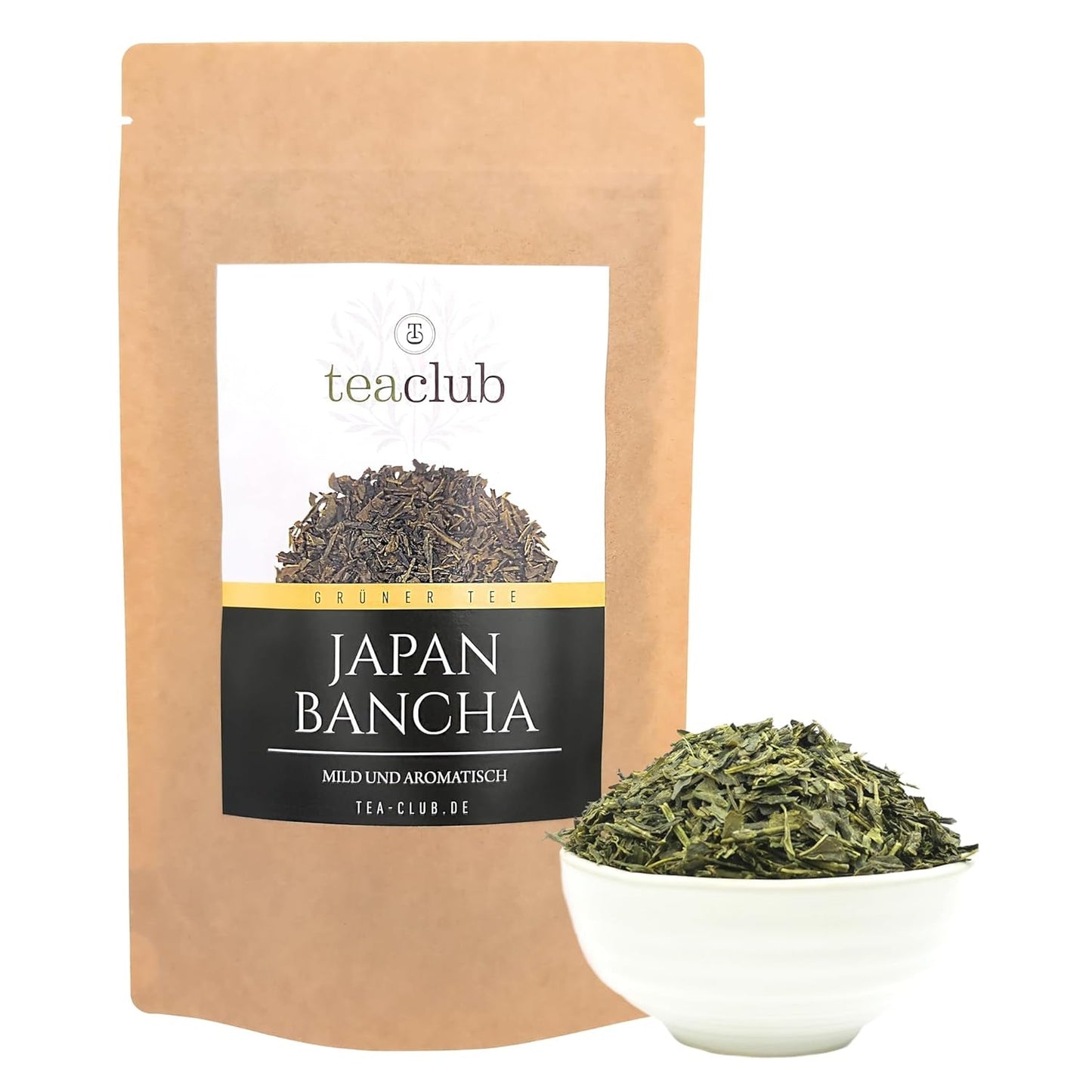 Tè verde giapponese Bancha sfuso 100 g, tè verde giapponese aromatico e delicato, Teaclub Green Tea