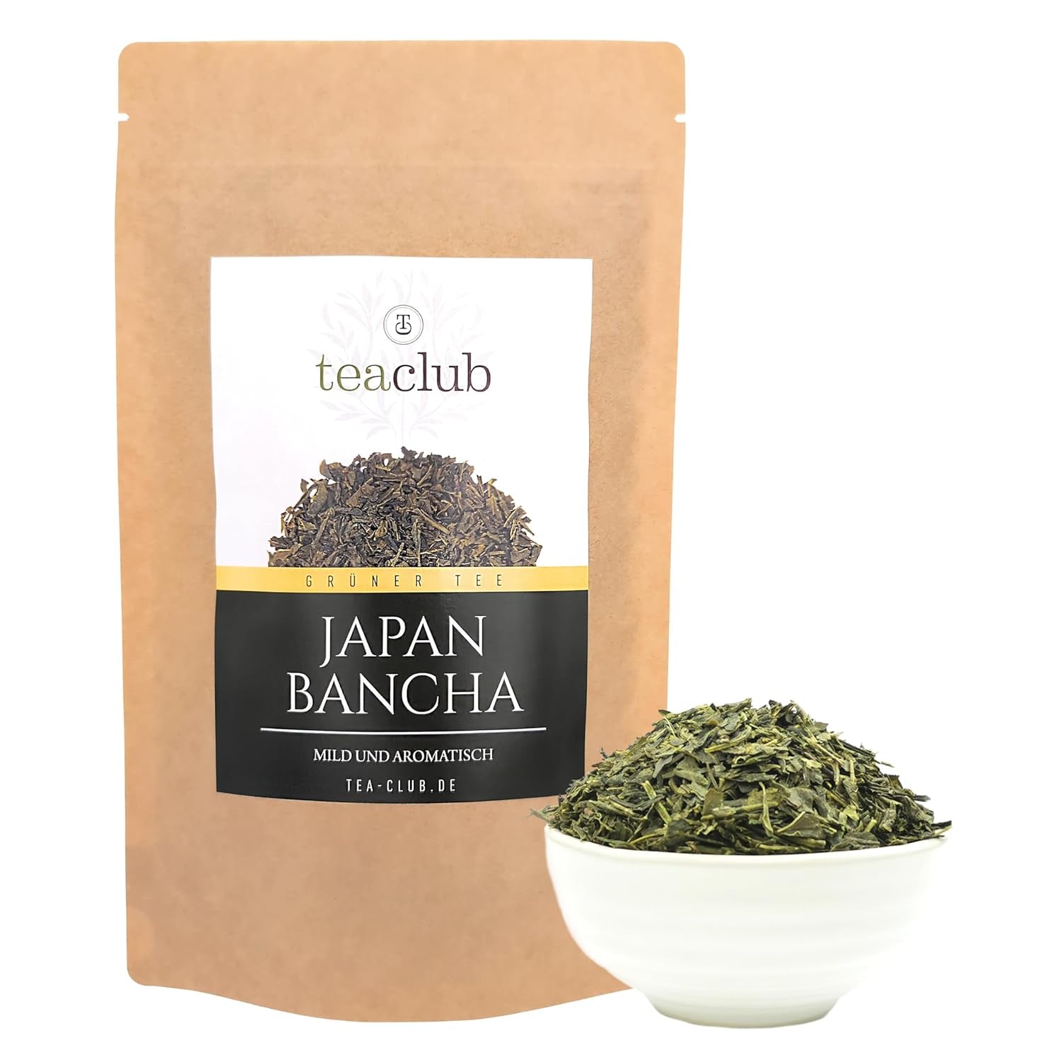 Tè verde giapponese Bancha sfuso 100 g, tè verde giapponese aromatico e delicato, Teaclub Green Tea