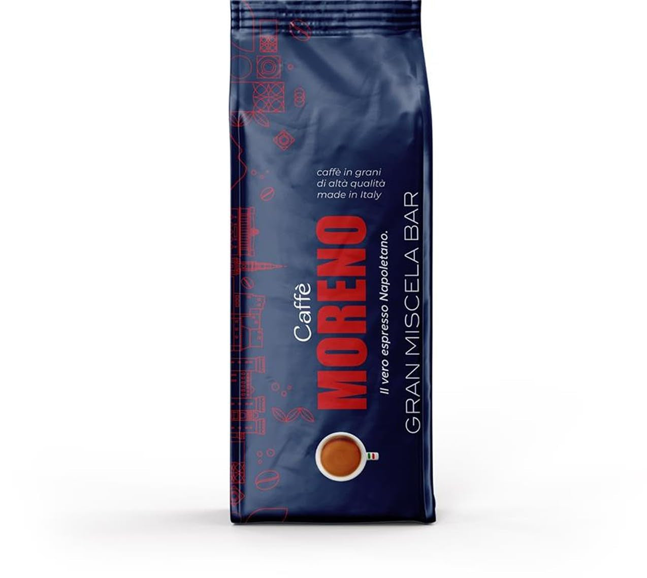 Espresso Gran Miscela Bar Caffè in grani interi da 1 kg - ideale per macchine dotate di portafiltro