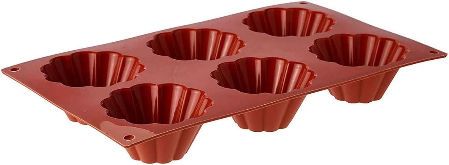 Silikomart Forma da Forno, 20.035.00.0060 SF 035, "SF 035 Briochette Cannellata" Cucina Naty Shop Deep