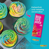 Decocino Neon Pasta Alimentare Rosso - Colorante alimentare ad alto dosaggio - Per colorare torte, muffin, cupcakes - Insapore