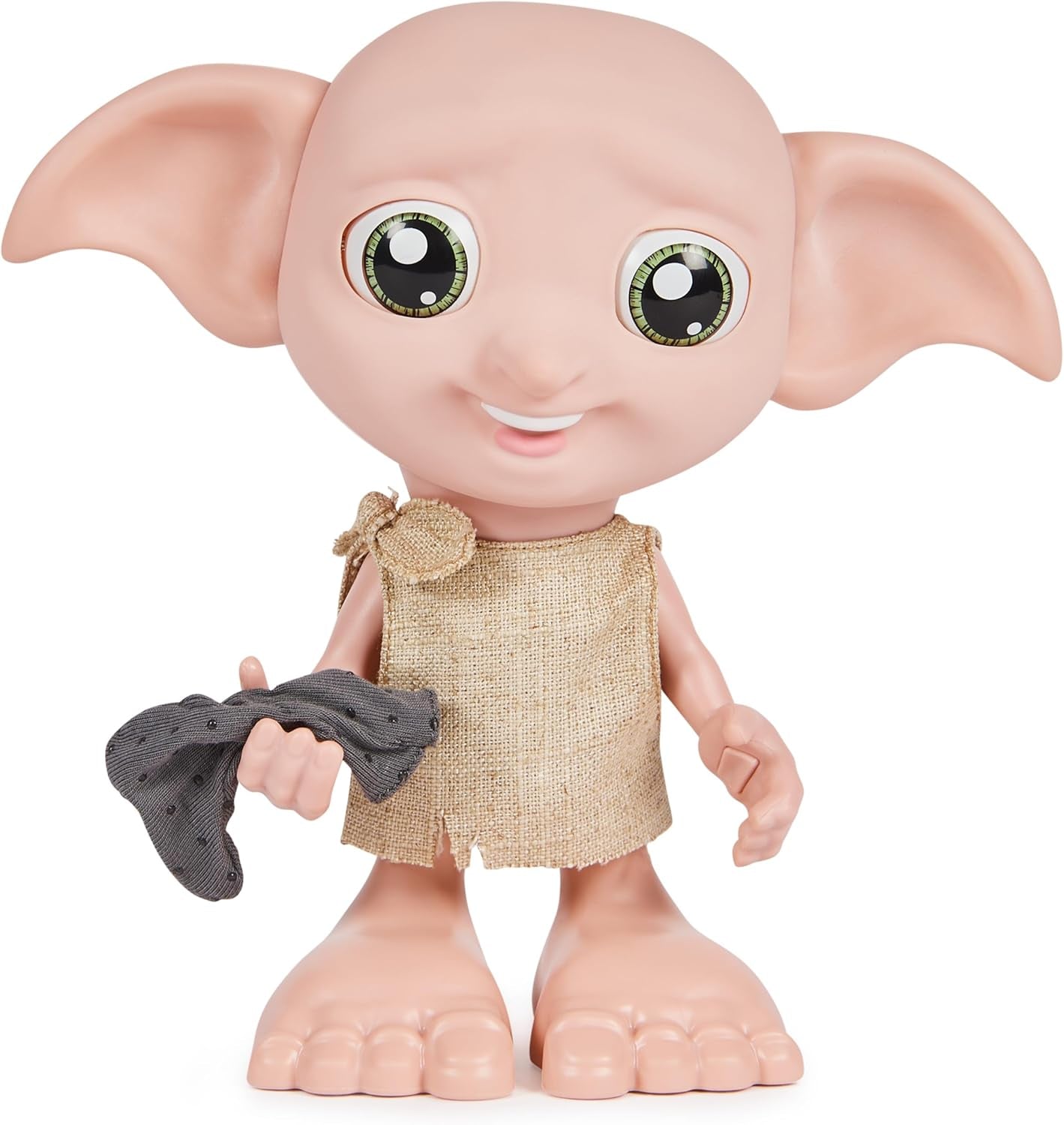 Spin Master 6067280 Wizarding World Harry Potter Magica bambola interattiva Dobby Elfo calzino, oltre 30 suoni e frasi, 21,6 cm, giocattolo per bambini, nero