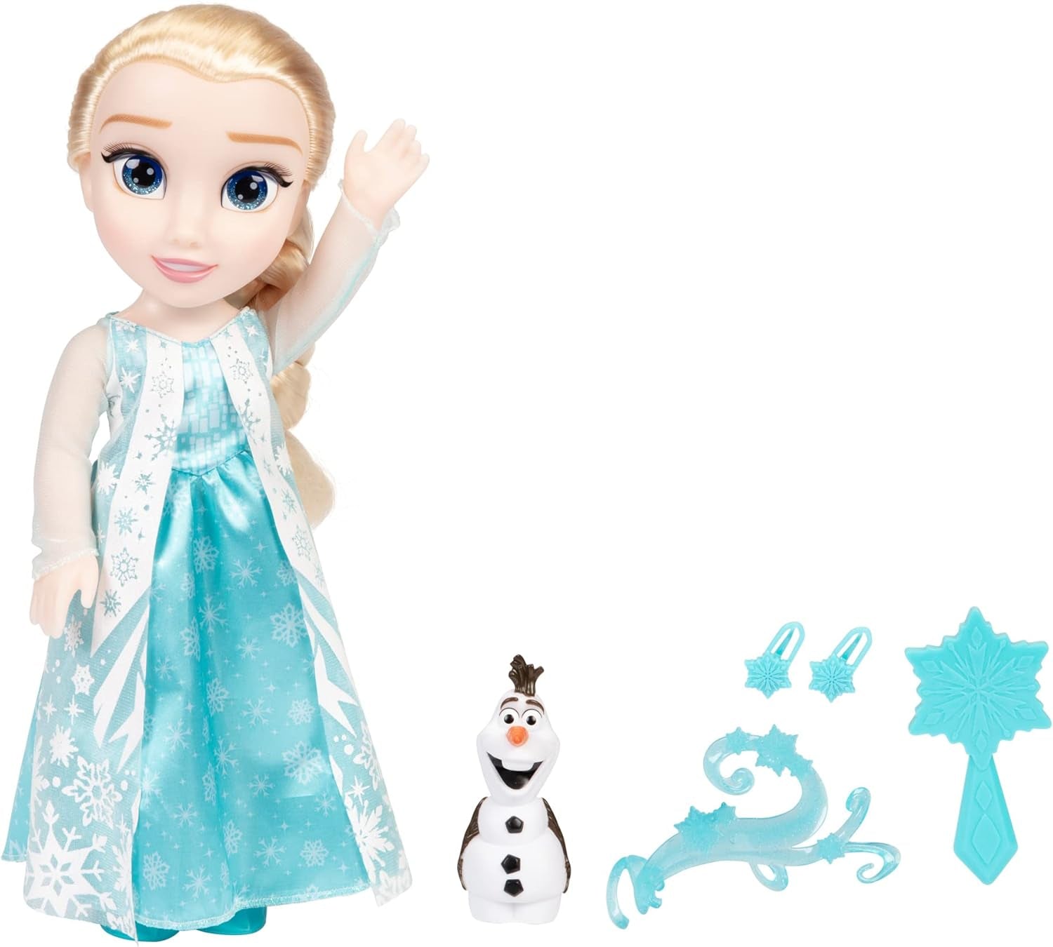 Disney Die Eiskönigin - Frozen - Bambola ELSA cantante 35 cm, che canta "Let It Go", compresi accessori per un divertimento extra, perfetta per ragazze dai 3 anni, 225306, Türkis