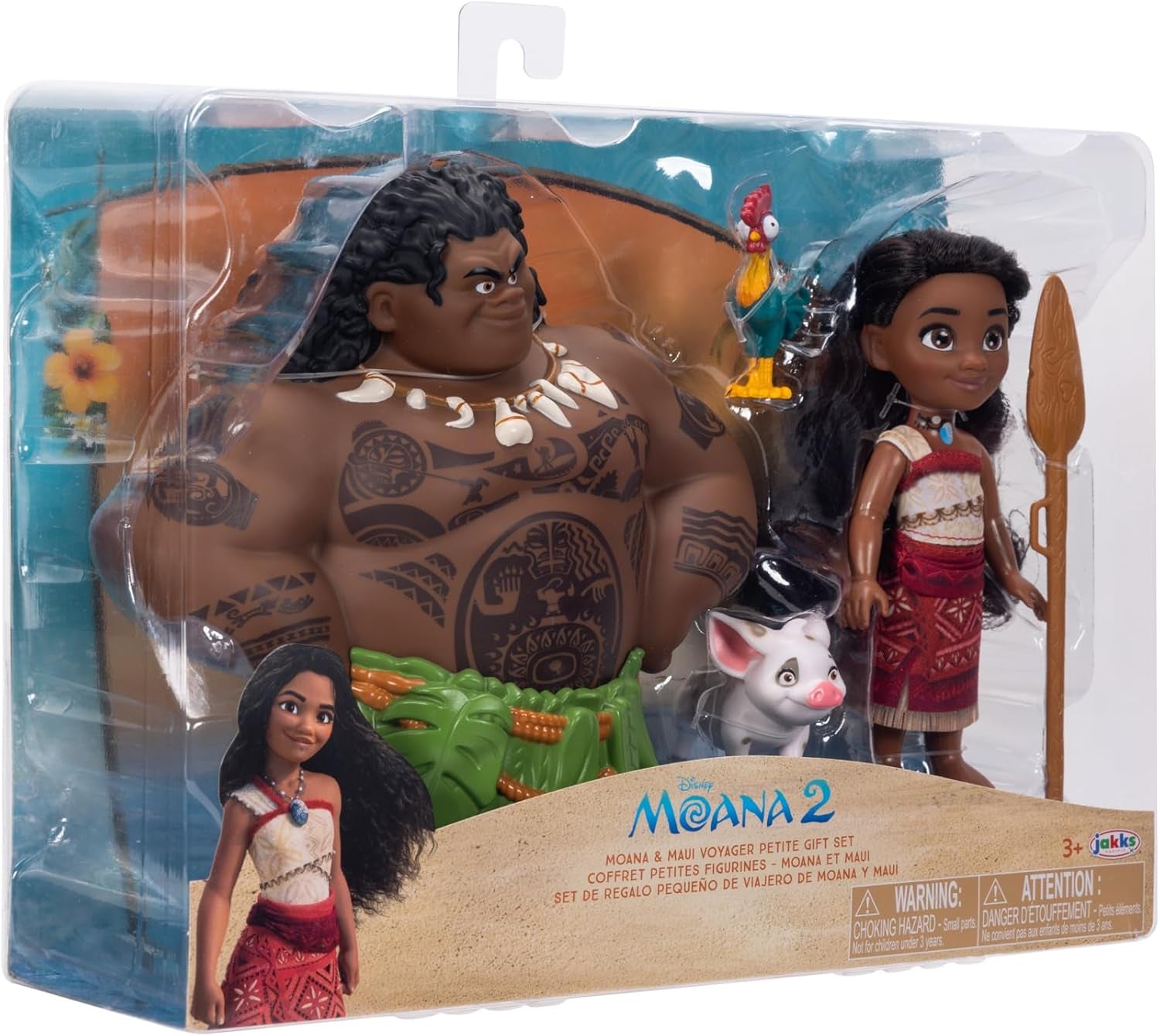 Set regalo Moana 2 Vaiana e Maui 15 cm