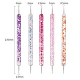 31 Stück Professionale Nagel Pinsel Set, Nagelpinsel a doppia estremità, Pinsel Für Gelnägel, Penna acrilica per nail art, Strumenti per punteggiare nail art, Pennello per unghie per il design del salone di pittura fai da te